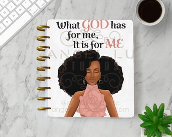 What God Has For Me Planner Cover Set, African American Planner Cover Set, Black Girl Planner Cover Set, Black Girl Dashboard
