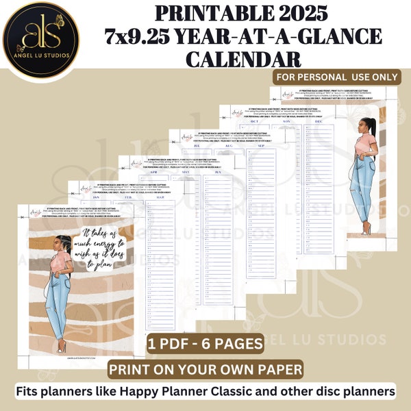2025 Printable Happy Planner Etsy