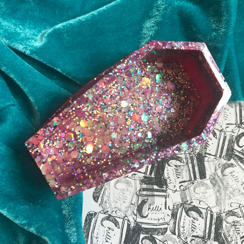 Resin Trinket Dish With Rhinestone Detail