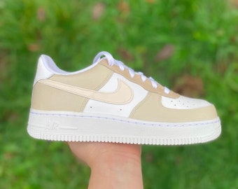 white and nude air force 1