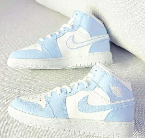 Custom Jordan 1 Light Baby Blue Sneaker Shoe Trainers Etsy UK
