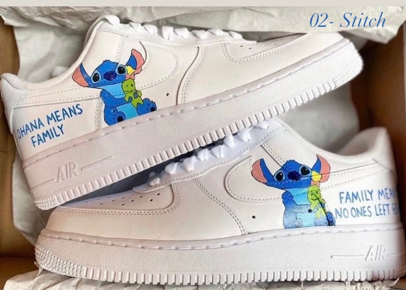 Custom Air Force 1 Stitch From Lilo and Stitch Sneaker Shoe - Etsy