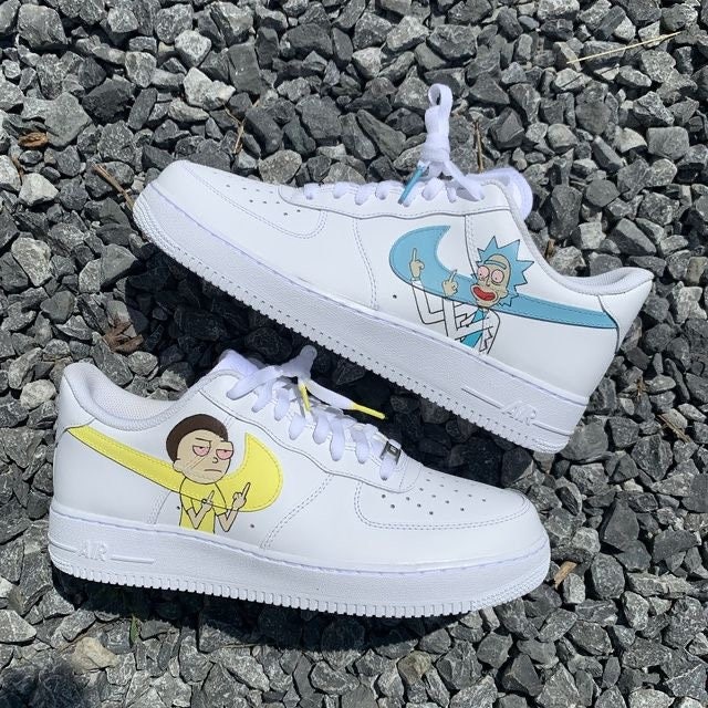 Custom Air Force 1 Rick and Morty Sneaker Shoe Trainers | Etsy UK
