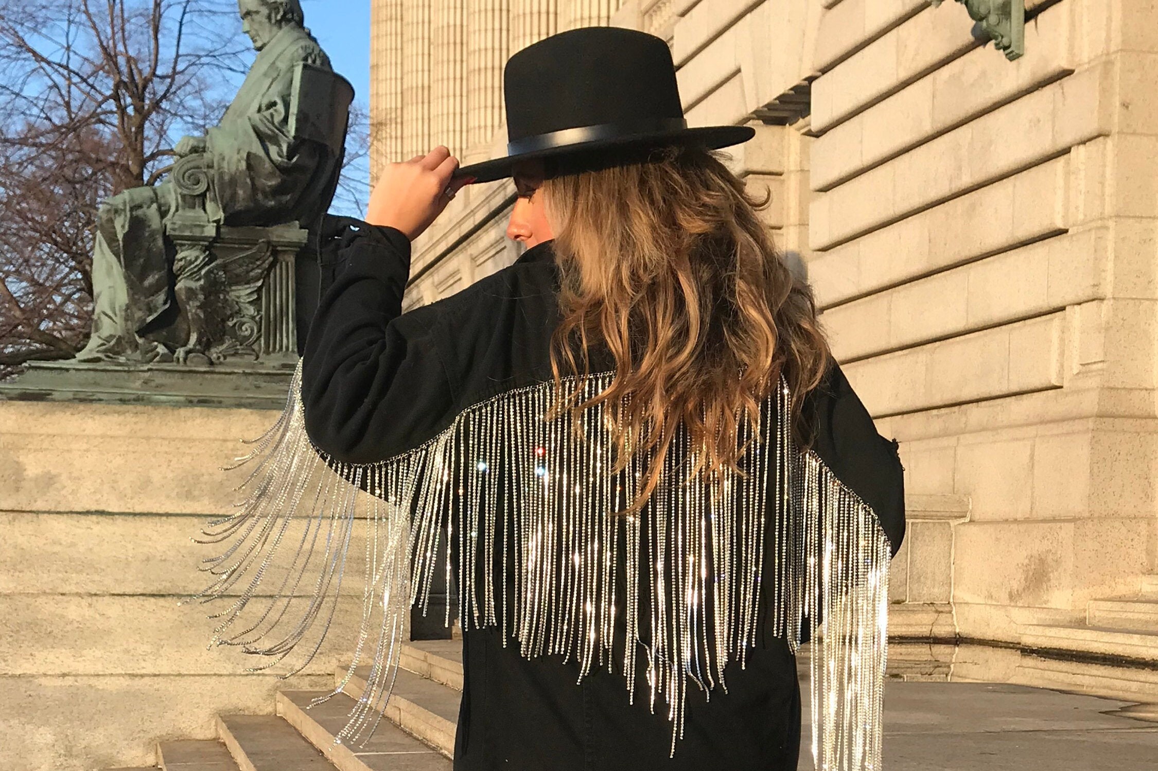 ジャケット・アウター MESA fringe denim studs jacket y2k RhinestoneFringeJacket_2_1024x