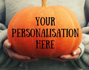 Personalised Pumpkin Vinyl Sticker