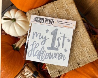 My First Halloween Vinyl Pumpkin Sticker: Baby's 1st Pumpkin Patch