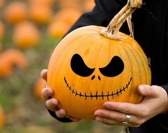 Nightmare Before Christmas Pumpkin Stickers: Jack Skellington, Sally, Zero