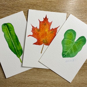 Briefkaart met bladeren