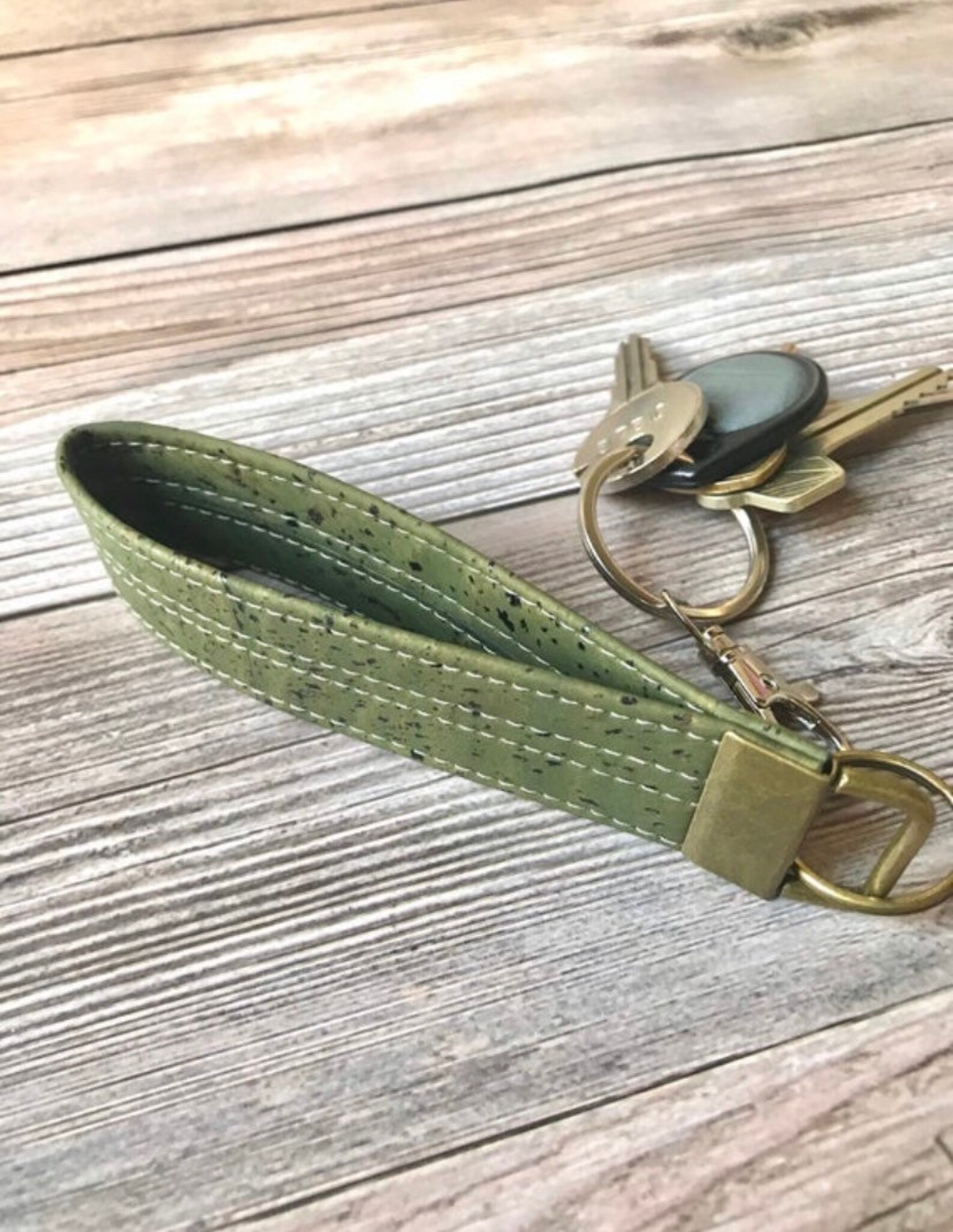 CORK OLIVE GREEN Checkbook Cover Vegan Checkbook Sleeve Etsy