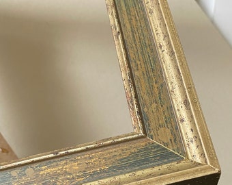 Dusty Green over pale Gold for 6” x 8” painting or art. Subtle Antique look Custom sizes available.