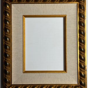 Gold Rope Design With Dark Green Undertone With Natural Linen Liner ...