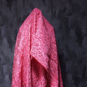 Red jacquard fabric, Pure color fabric, Dark jacquard fabric, Relief texture fabric, Doll dress fabric, Costume fabric, By the meter, D24-2