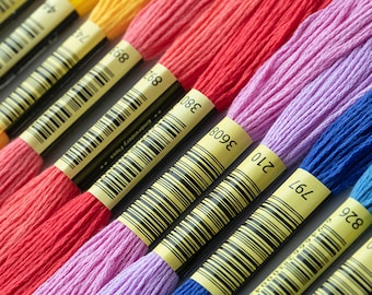 Rainbow Color Embroidery Floss 50 skeins, Cross Stitch Thread, Bracelets Floss, Crafts Floss, Stitch Threads, floss silk,  I02