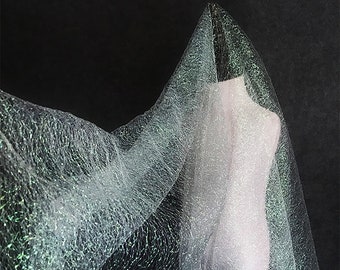 Dream color net yarn fabric,Hollow out texture,Bud silk fabric,transparent,Shirts,curtain,lace full dress,designer clothes,by the meter,D206