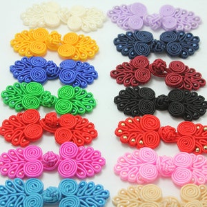 Chinese frogs buttons,beige knots bead,black woven buttons,white, Pink dress button,tunic suit,Tang suit, Cheongsam,Five(5)Pairs,E02-E