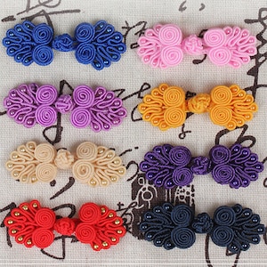 Chinese frogs buttons,red knots bead,fasteners closure buttons,pink,purple,Chinese tunic suit,Tang suit,cheongsam,Five(5)Pairs, E02-A