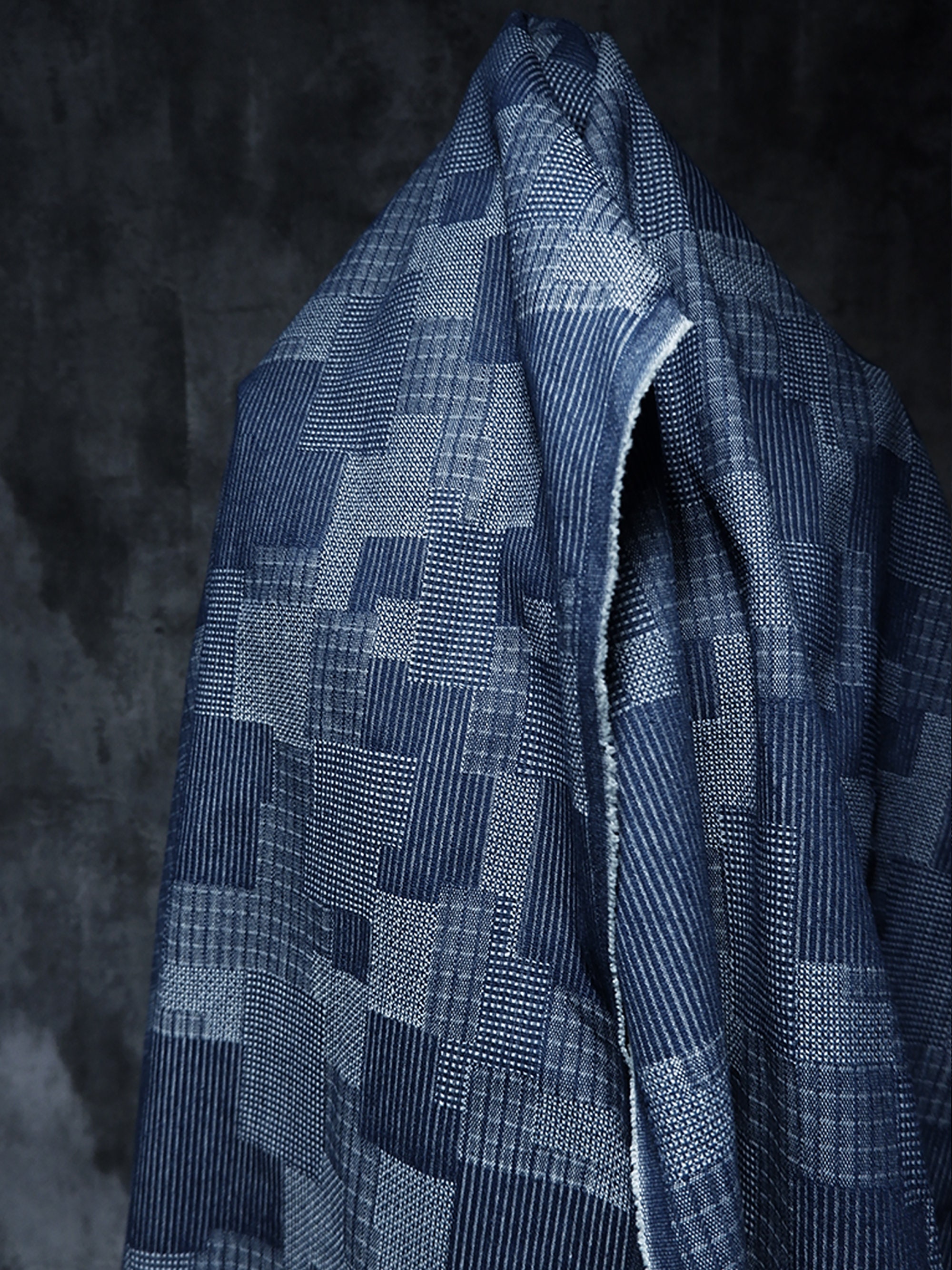 Ameri FLOWER CUT JACQUARD DENIM ¥21,450 Denim Fabric, Jacquard Texture Fabric, Square Fabric, Puzzle