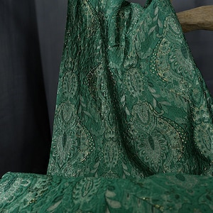 Luxury Green Fabric, Embossed Jacquard Fabric, Polyester Fabric, 55 ...