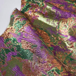 Colorful Fabric, Gilded Fabric, Jacquard Fabric, Dimensional Fabric, Textured Fabric, Embossed Fabric, Decorative Fabric, By The Meter, D687 image 7