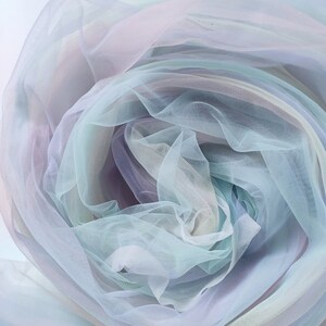 Rainbow Organza Fabric, Gradient Mesh Fabric, Colorful Lace Fabric ...