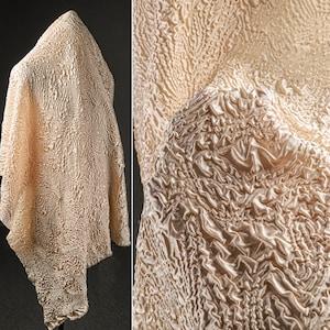 Camel Pleated Fabric- Concave Convex Texture Fabric- Corrugated Embossed Fabric- 100% Polyester Fabric- 43&#39;&#39; Width- By The Meter- D575