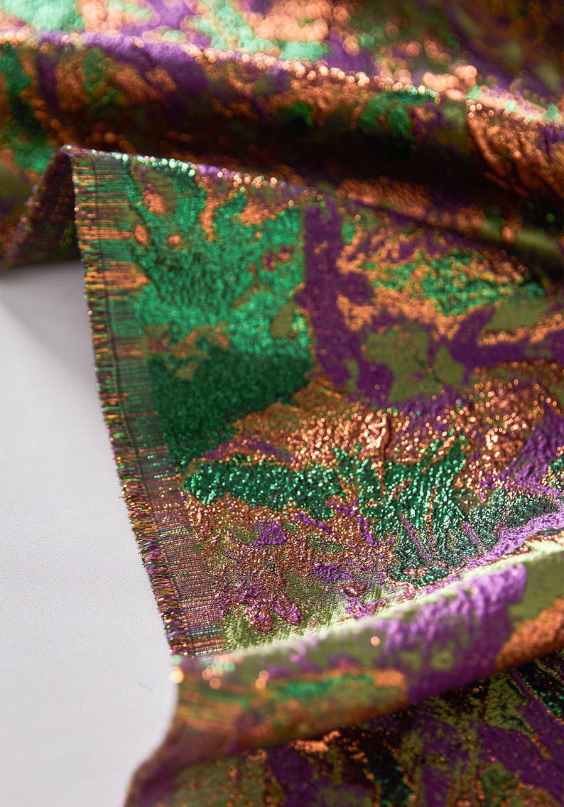 Colorful Fabric, Gilded Fabric, Jacquard Fabric, Dimensional Fabric, Textured Fabric, Embossed Fabric, Decorative Fabric, By The Meter, D687 image 5