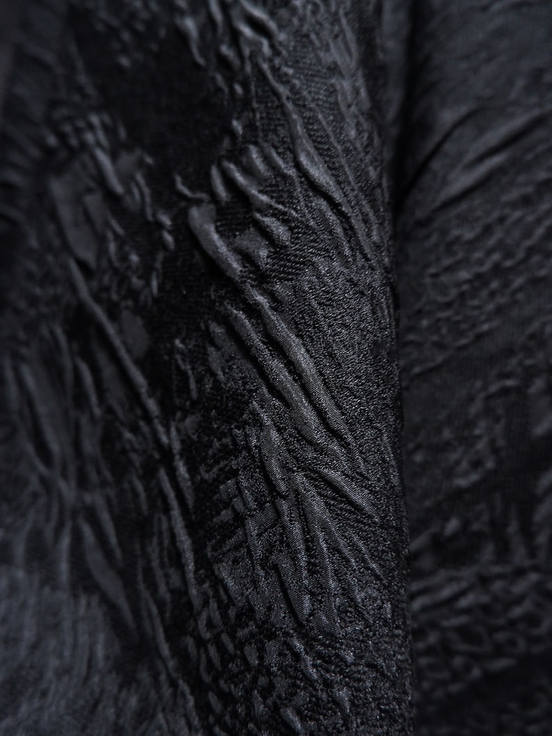 Black Jacquard Fabric 3D Reef Relief Fabric Irregular - Etsy