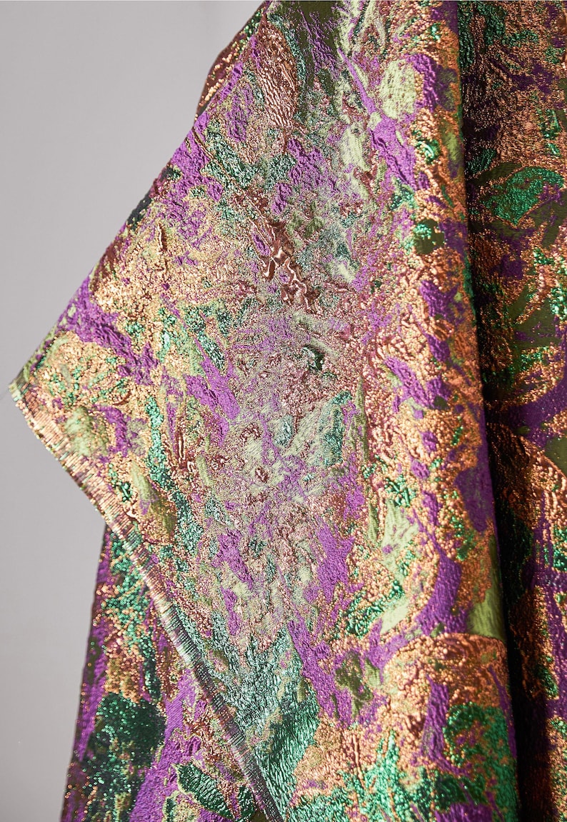 Colorful Fabric, Gilded Fabric, Jacquard Fabric, Dimensional Fabric, Textured Fabric, Embossed Fabric, Decorative Fabric, By The Meter, D687 image 3
