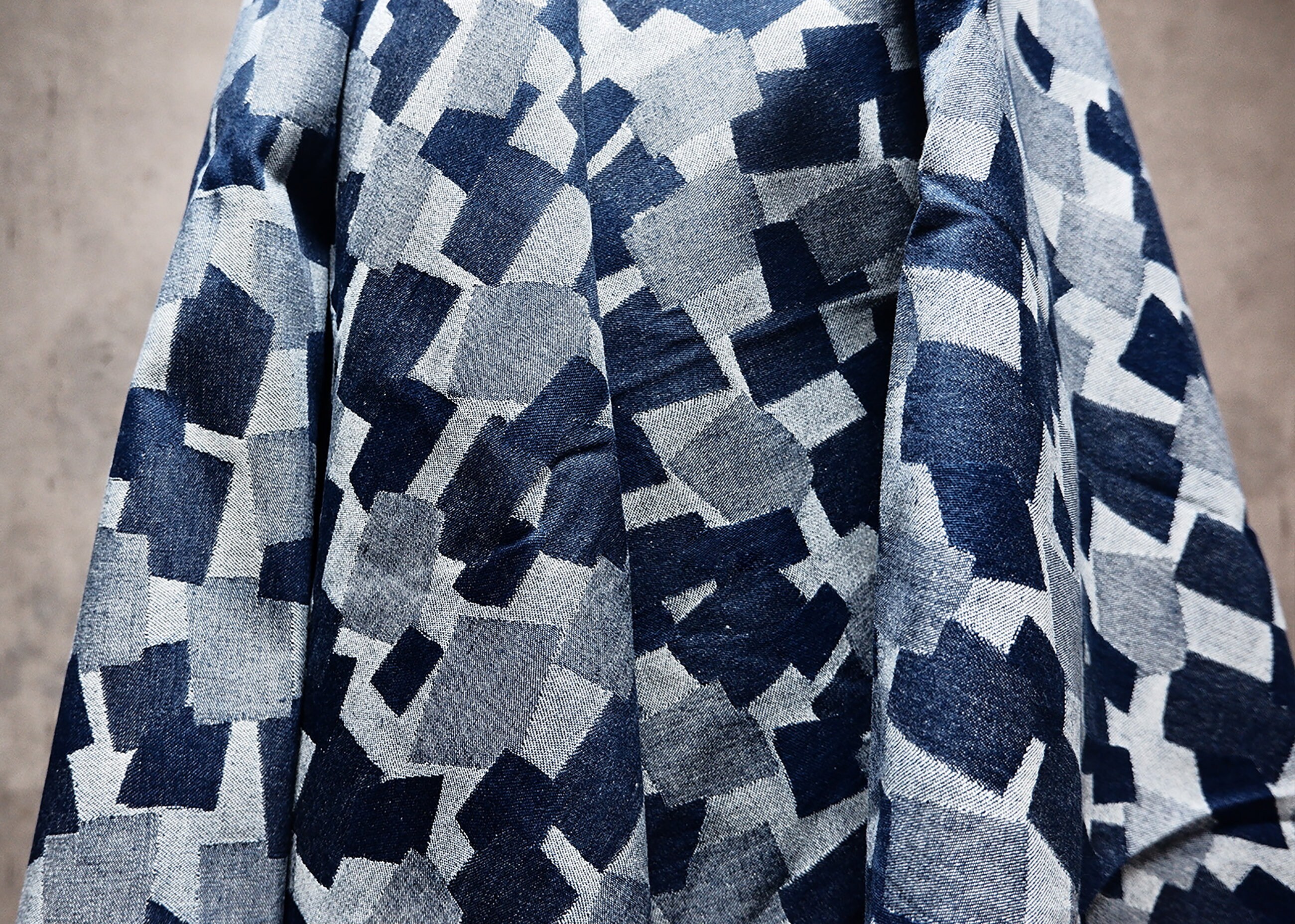 Patch Washed Denim Fabric Blue Pure Cotton Fabric Yarndyed Etsy