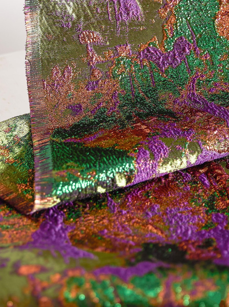 Colorful Fabric, Gilded Fabric, Jacquard Fabric, Dimensional Fabric, Textured Fabric, Embossed Fabric, Decorative Fabric, By The Meter, D687 image 6