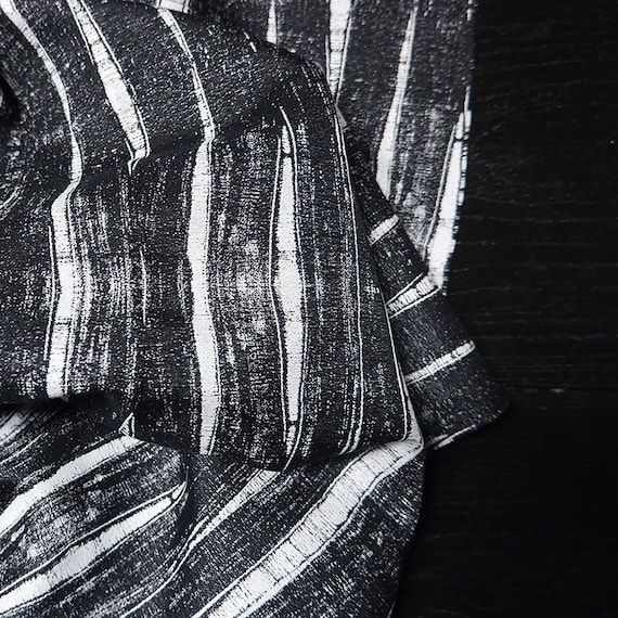 Black and white stripe fabric, Gingham texture fabric, Designer cotton fabric, Jacquard fabric, High-grade bags fabrics, by the yard, D77
