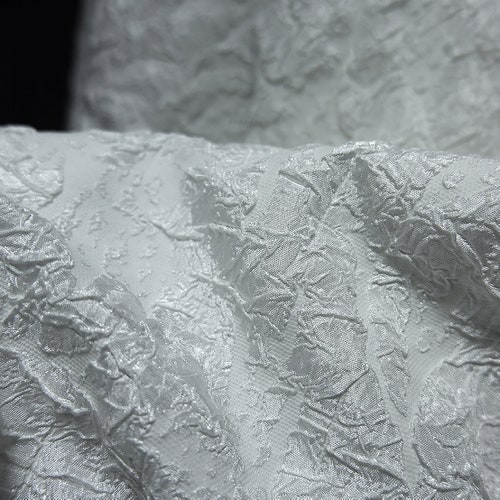 White Jacquard Fabric 3D Creases Fabric Fold Fabric Texture - Etsy