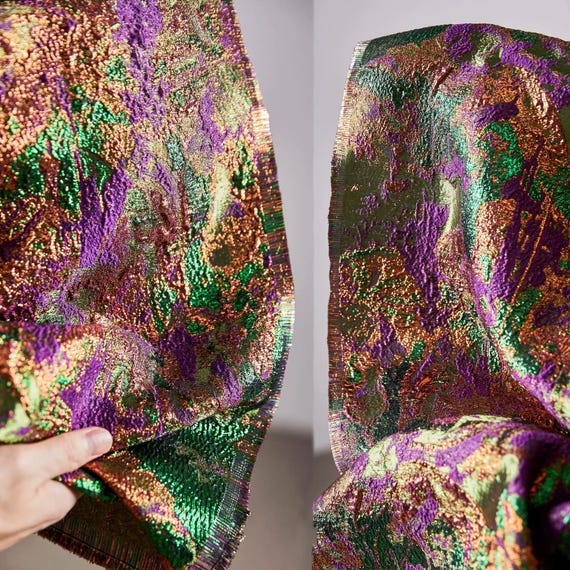 Colorful Fabric, Gilded Fabric, Jacquard Fabric, Dimensional Fabric, Textured Fabric, Embossed Fabric, Decorative Fabric, By The Meter, D687