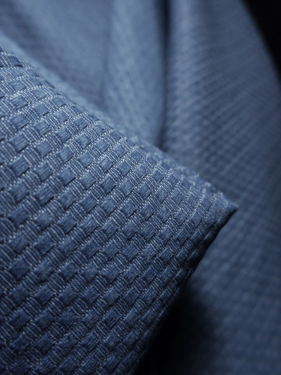 Woven Denim Fabrics, Jacquard Texture Fabric, Blue Cotton Fabric