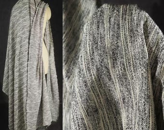 Cotton-Linen Fabric, Yarn-Dyed Fabric, Black And White Granules, Texture Fabric, Stripe Fabric, Suit Fabric, Designer Fabric, By Meter, D573