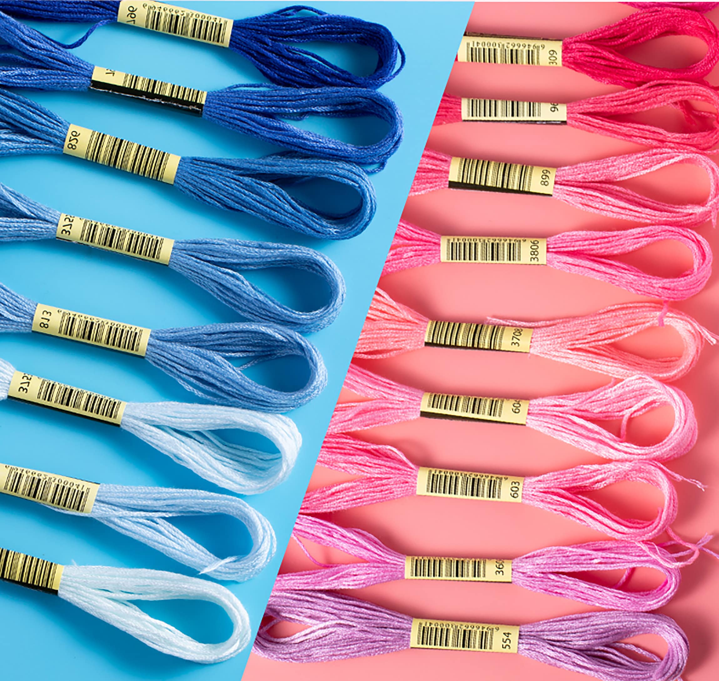 150 Color Skeins Rainbow Color Embroidery Floss,Cross Stitch Threads, Bracelet Yarn, Craft Floss - View #8