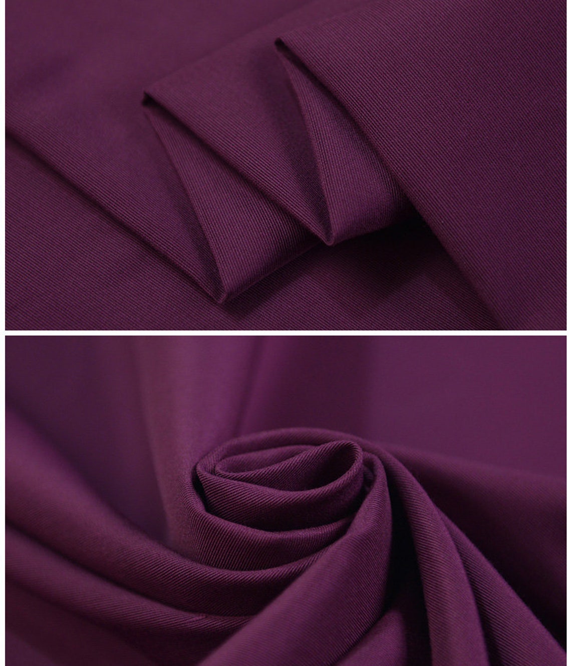Wine red silk cotton fabrics Thick mulberry silk Pure color Etsy