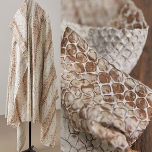 Innovative Embossed Fabric, Relief Fabric, Snakeskin Texture Fabric, Printed Fabric, Creative Fabric, Premium Fabric, By The Meter, D606