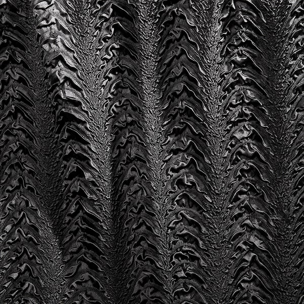 Black Scale Fabric- 3D Grey Pleated fabric- Texture Fabric- Concave and Convex Reconstituted Fabric- designer fabric- by the meter- D209