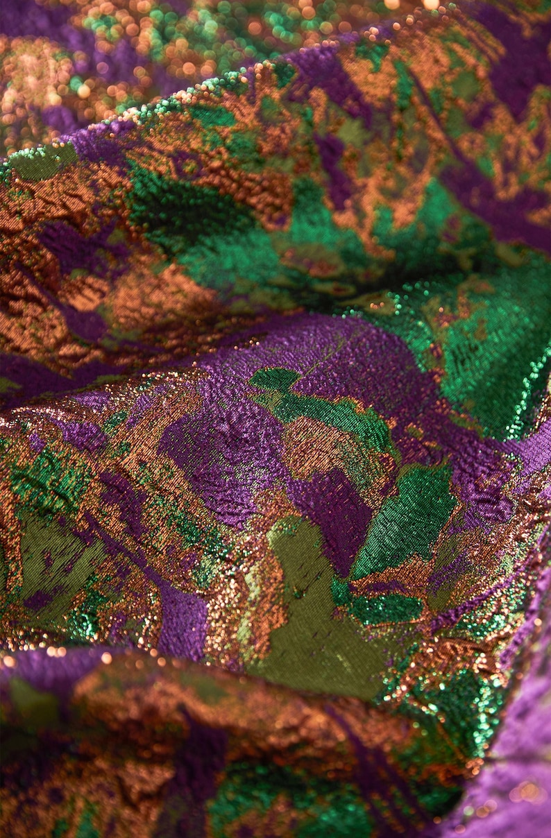 Colorful Fabric, Gilded Fabric, Jacquard Fabric, Dimensional Fabric, Textured Fabric, Embossed Fabric, Decorative Fabric, By The Meter, D687 image 8