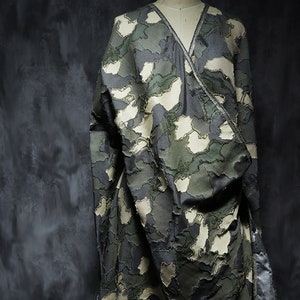 Camouflage denim fabric, Do old fabrics, Stitching fabric, Leisure coat fabric, Retro jacket fabric, Creative clothes, by the meter, D90