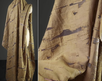 Tawny Ripped Jacquard Fabric, Ragged Hollow fabric, Burn-Out fabric, Irregular fabric, Soft fabric, Clothing fabric, By The Meter, D312