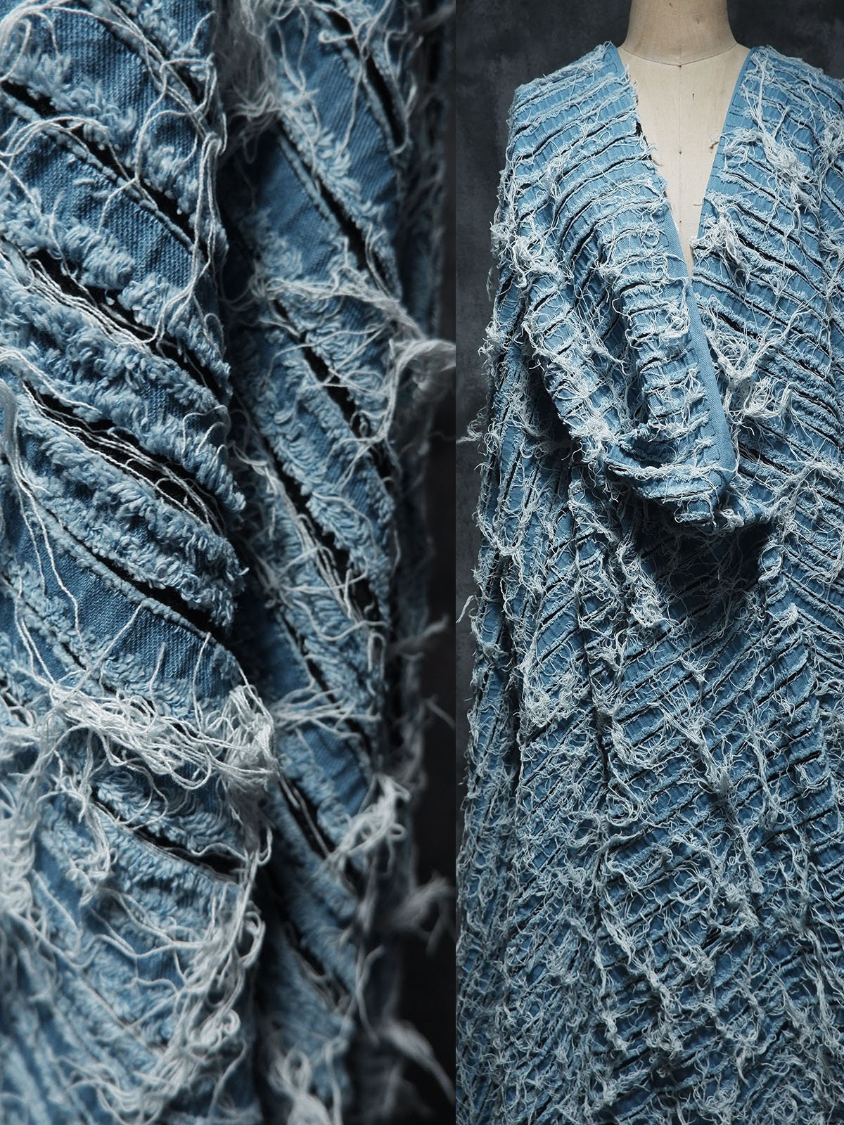 Distressed Denim Fabric