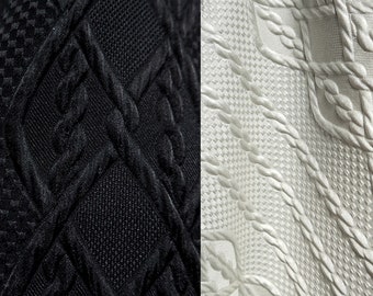 Jacquard Fabric- Solid Colored Fabric- 3d Twist Knitted