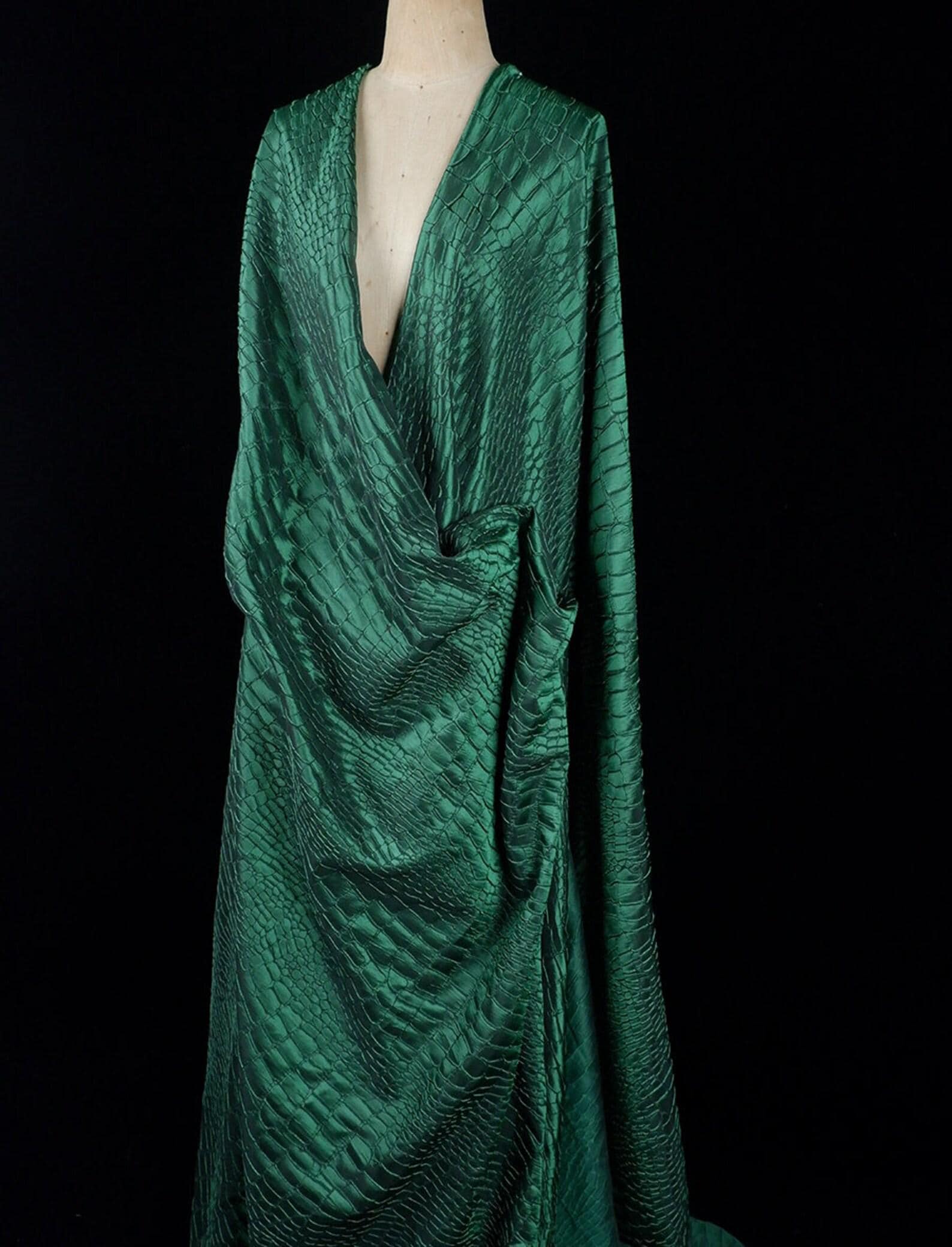 Jacquard Fabric, Solid Color Crocodile Pattern Fabric