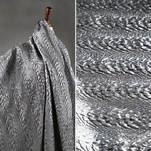 Dragon Scale Fabric 3D Grey Pleated Fabric Texture Fabric - Etsy