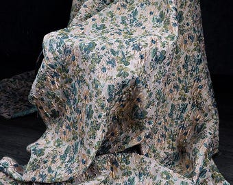 Jacquard Fabric, Dimensional Fabric, Textured Fabric, Patterned Fabric, Floral Pattern, Embossed Fabric, Creative Fabric, By The Meter, D157