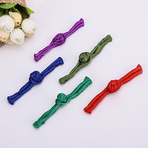 Five(5)Pairs, Chinese frogs buttons, Dark green cloth buttons buttons, Purple dress button, Yellow, pink black, tunic suit, Tang suit,E01-F