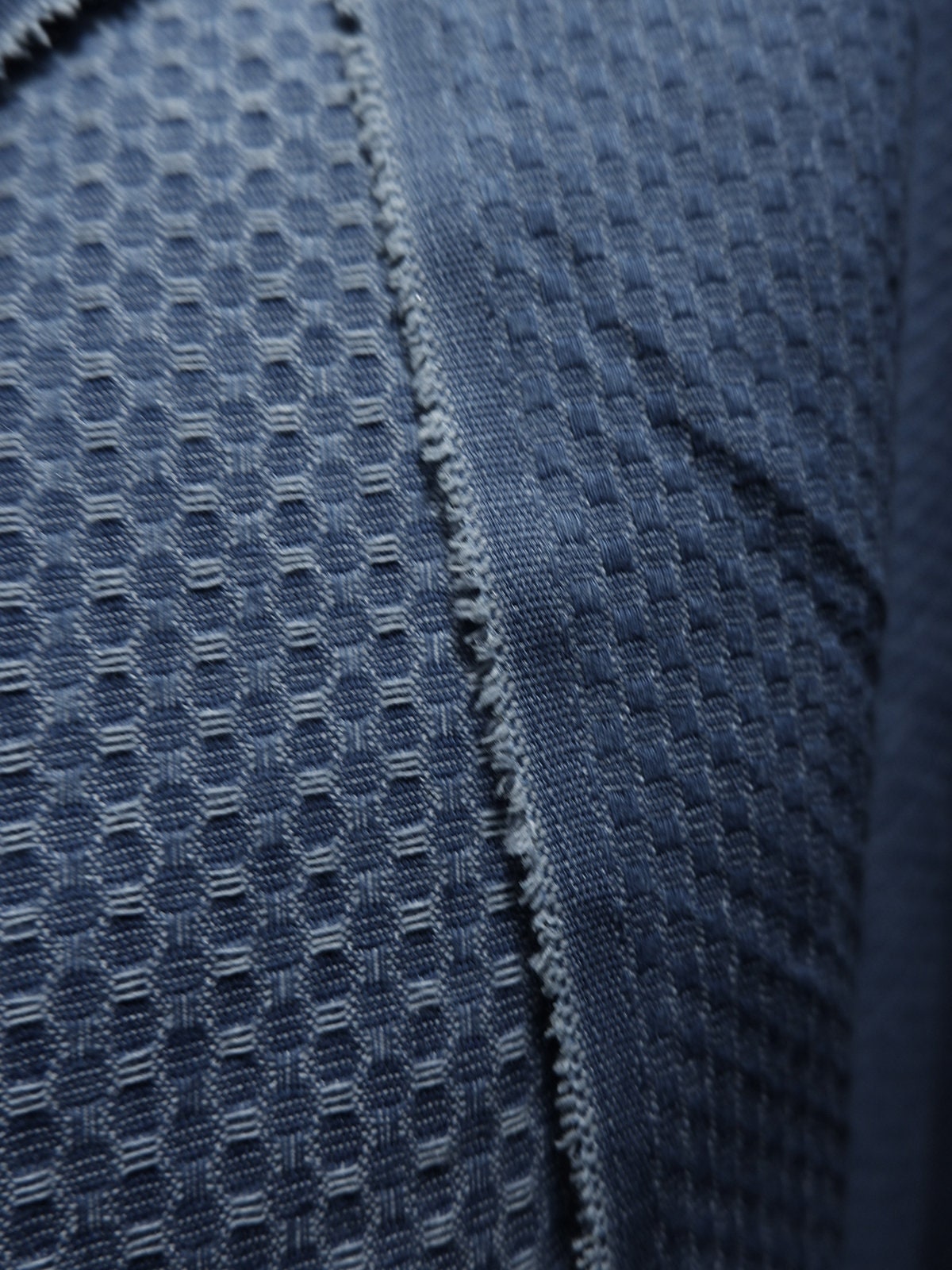Cotton/ polyester blue denim stretch fabric 1 yard 18 x 42med weight