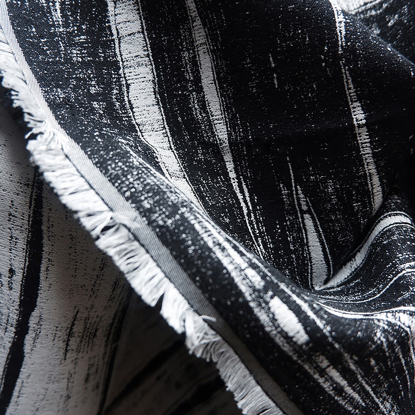 Black and White Stripe Fabricdesigner Cotton Fabricjacquard Etsy